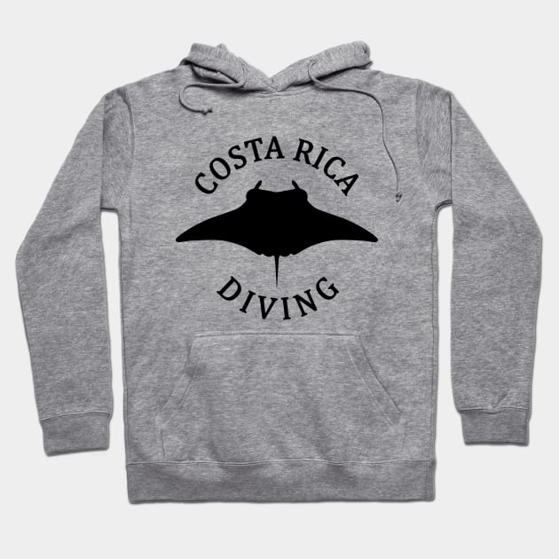 Costa Rica Manta Ray Scuba Diving Hoodie by TMBTM